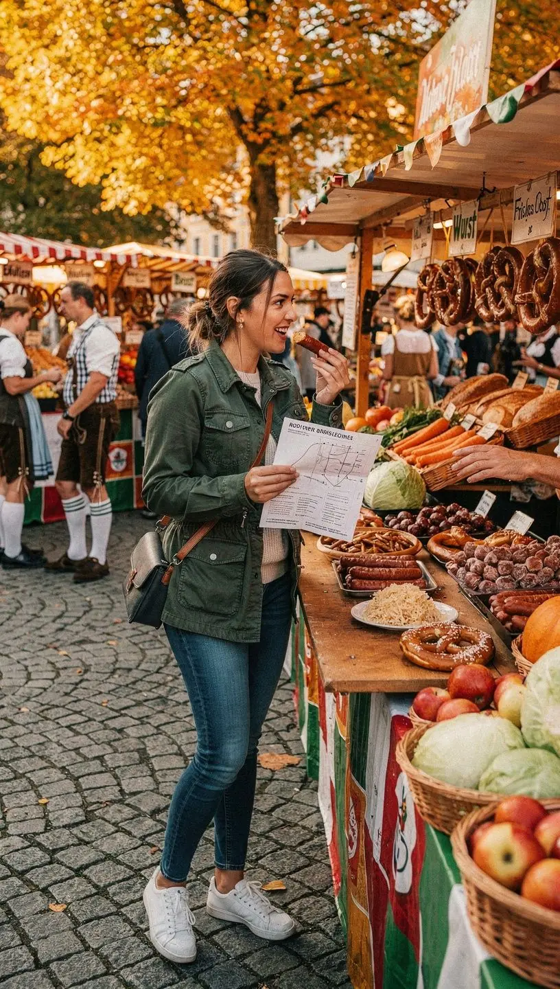 Ein Tisch mit einer Karte und Reiseutensilien, umgeben von Natur.